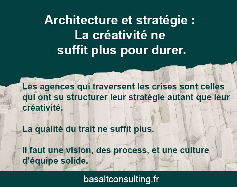 Architecture et stratégie : la créativité ne suffit plus pour durer.
